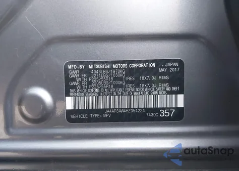 2017 Mitsubishi Outlander Sport 2.4 Se z USA, uszkodzony, nr VIN JA4AR3AW4HZ054224